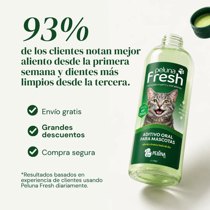 Peluna Pets Fresh | Aditivo Dental para Gatos