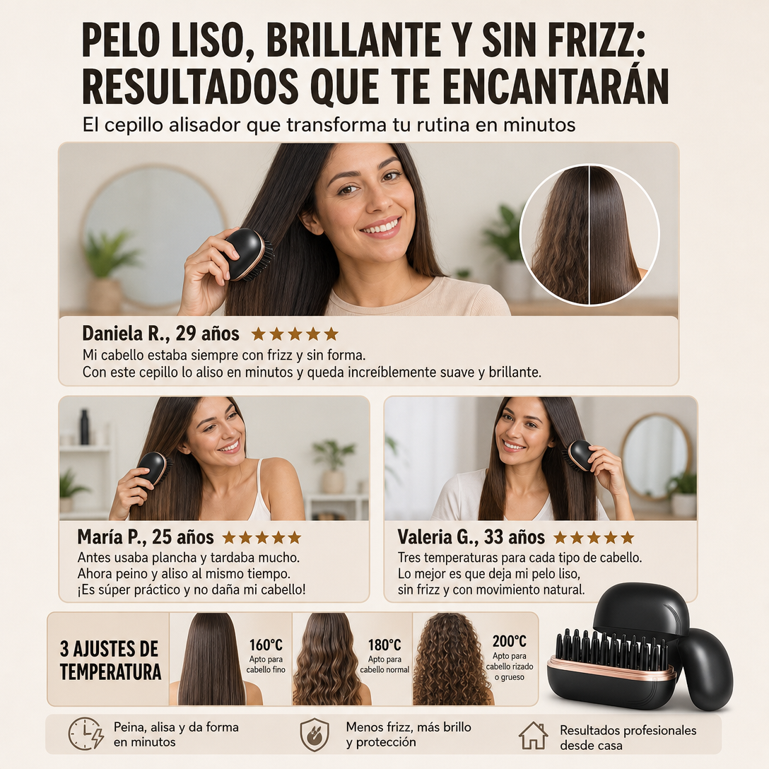 Mini Peine Alisador Portátil